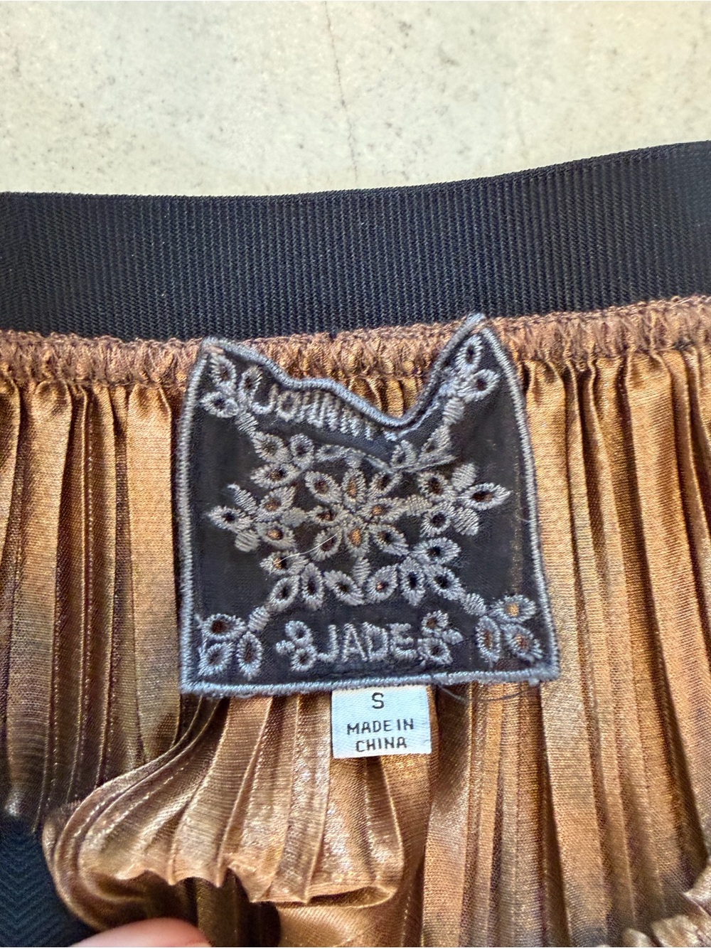 Johnny Was Metallic Pleated Animal Print Midi Skirt - Picture 3 of 4